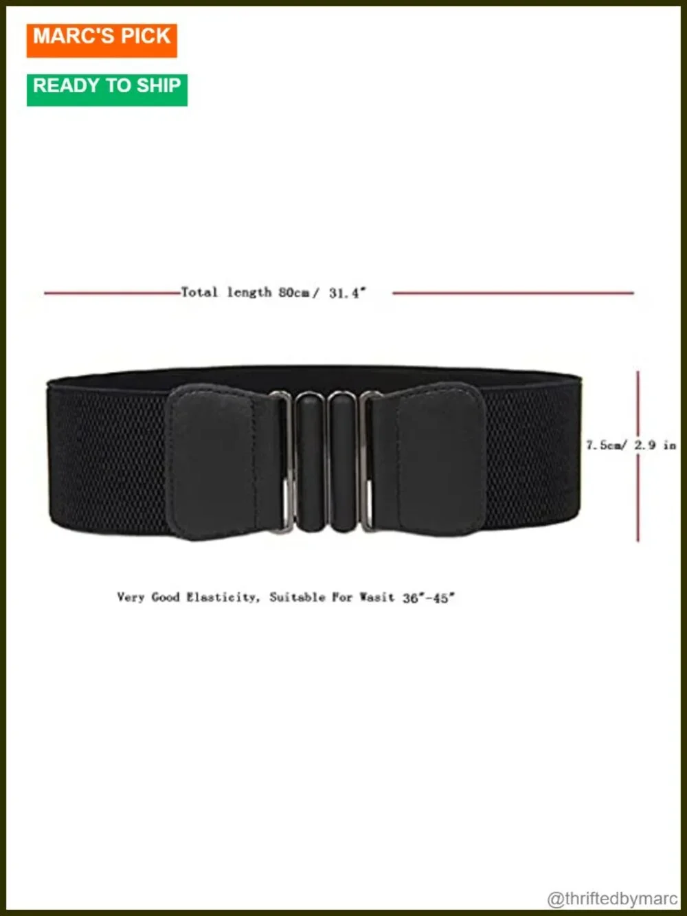Elastic Wide Stretchy Waist Cinch Belt for Dresses, Polyester Spandex Faux